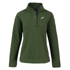 Philadelphia Eagles Cutter & Buck Women's Hunts Point Eco Half-Snap Sweatshirt Green