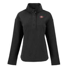 San Francisco 49ers Cutter & Buck Women's Hunts Point Eco Half-Snap Sweatshirt Black
