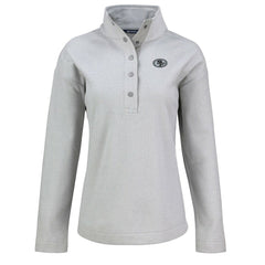 San Francisco 49ers Cutter & Buck Women's Hunts Point Eco Half-Snap Sweatshirt Gray