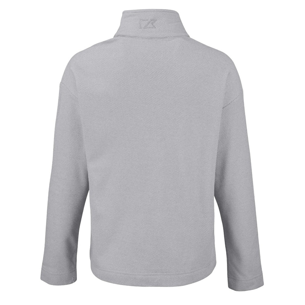 Tampa Bay Buccaneers Cutter & Buck Women's Hunts Point Eco Half-Snap Sweatshirt Gray
