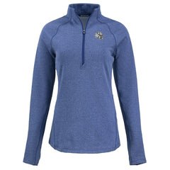 Indianapolis Colts Cutter & Buck Women's Peshastin Eco Fleece Recycled Tri-Blend Raglan Half-Zip Jacket Heather Royal