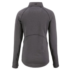 Cincinnati Bengals Cutter & Buck Women's Peshastin Eco Fleece Recycled Tri-Blend Raglan Half-Zip Jacket Heather Black