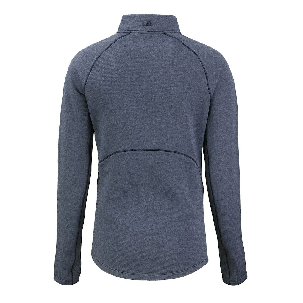 Indianapolis Colts Cutter & Buck Women's Peshastin Eco Fleece Recycled Tri-Blend Raglan Half-Zip Jacket Heather Navy