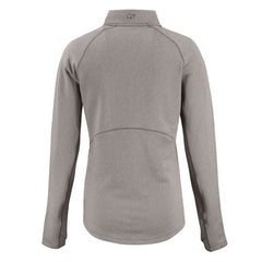 Detroit Lions Cutter & Buck Women's Peshastin Eco Fleece Recycled Tri-Blend Raglan Half-Zip Jacket Heather Gray
