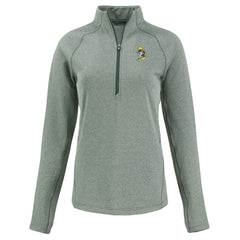 Green Bay Packers Cutter & Buck Women's Peshastin Eco Fleece Recycled Tri-Blend Raglan Half-Zip Jacket Heather Green