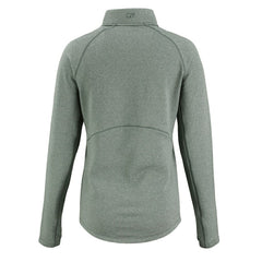 Philadelphia Eagles Cutter & Buck Women's Peshastin Eco Fleece Recycled Tri-Blend Raglan Half-Zip Jacket Heather Kelly Green