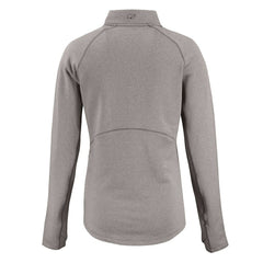 Washington Commanders Cutter & Buck Women's Peshastin Eco Fleece Recycled Tri-Blend Raglan Half-Zip Jacket Heather Gray