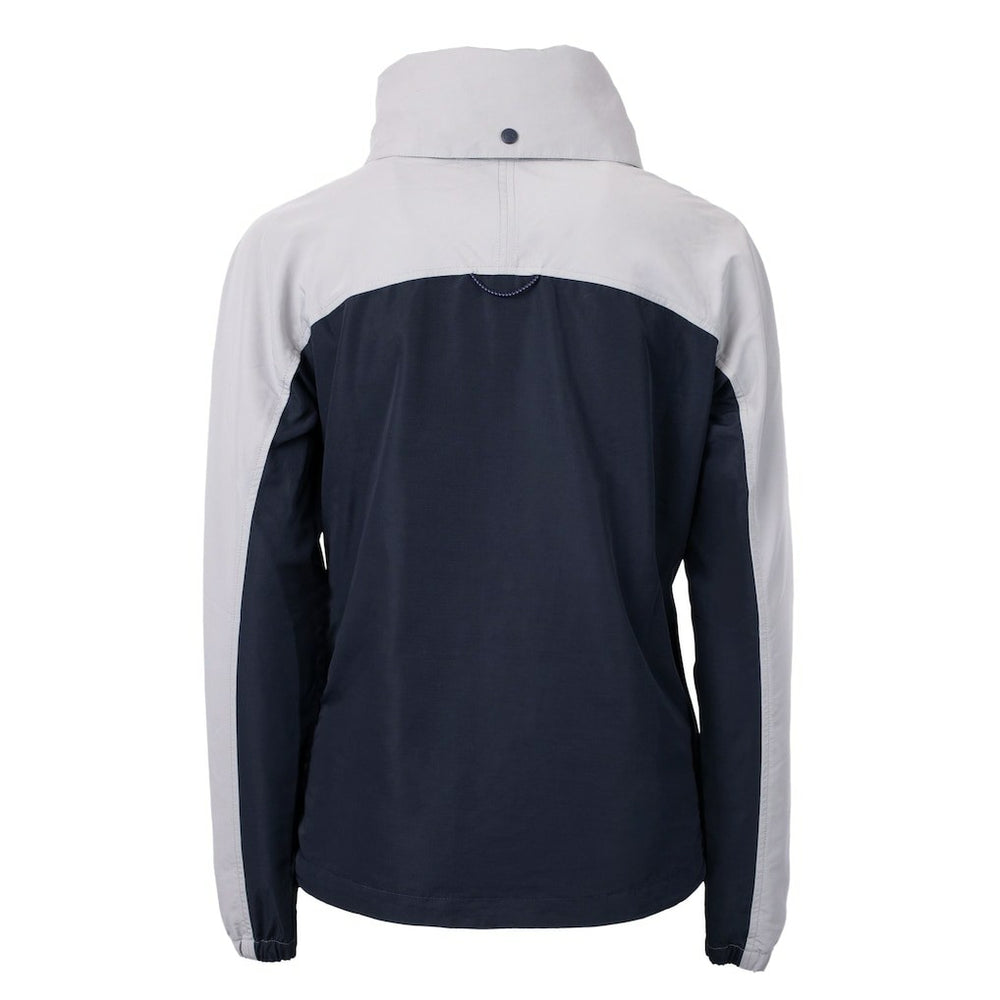 Chicago Bears Cutter & Buck Women's Charter Eco Recycled Half-Zip Hooded Anorak Jacket Navy