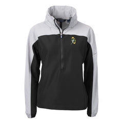 Green Bay Packers Cutter & Buck Women's Charter Eco Recycled Half-Zip Hooded Anorak Jacket Black