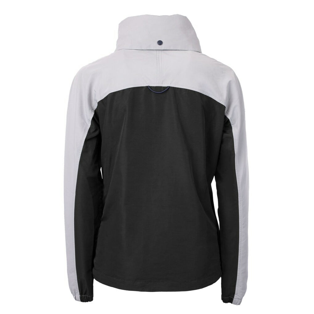 San Francisco 49ers Cutter & Buck Women's Charter Eco Recycled Half-Zip Hooded Anorak Jacket Black