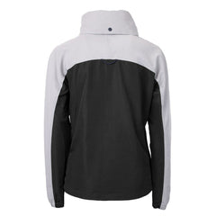 San Francisco 49ers Cutter & Buck Women's Charter Eco Recycled Half-Zip Hooded Anorak Jacket Black