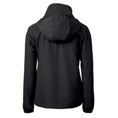 Detroit Lions Cutter & Buck Women's Charter Eco Recycled Half-Zip Hooded Anorak Jacket Black