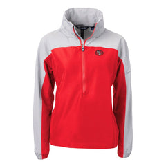 San Francisco 49ers Cutter & Buck Women's Charter Eco Recycled Half-Zip Hooded Anorak Jacket Red