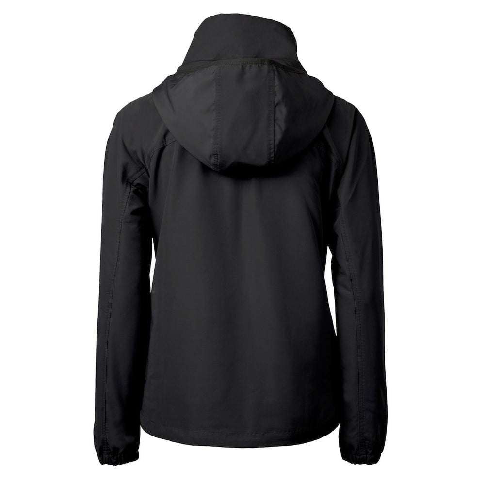 Las Vegas Raiders Cutter & Buck Women's Charter Eco Recycled Half-Zip Hooded Anorak Jacket Black