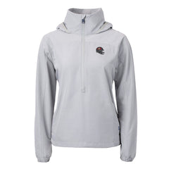Tampa Bay Buccaneers Cutter & Buck Women's Charter Eco Recycled Half-Zip Hooded Anorak Jacket Gray