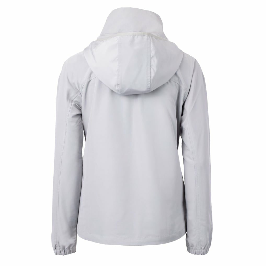 Washington Commanders Cutter & Buck Women's Charter Eco Recycled Half-Zip Hooded Anorak Jacket Gray