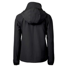 Washington Commanders Cutter & Buck Women's Charter Eco Recycled Half-Zip Hooded Anorak Jacket Black
