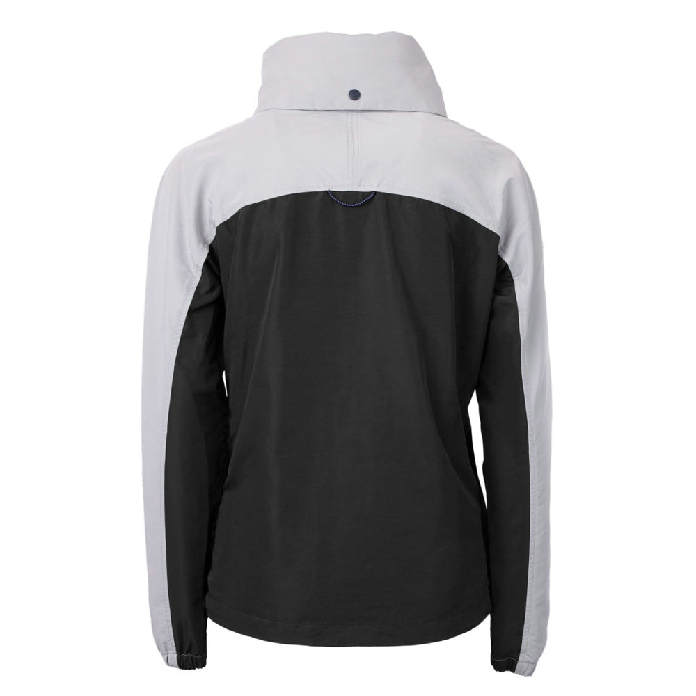 Green Bay Packers Cutter & Buck Women's Charter Eco Recycled Half-Zip Hooded Anorak Jacket Black
