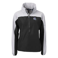 Buffalo Bills Cutter & Buck Women's Charter Eco Recycled Half-Zip Hooded Anorak Jacket Black