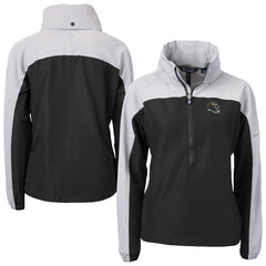Baltimore Ravens Cutter & Buck Women's Charter Eco Recycled Half-Zip Hooded Anorak Jacket Black