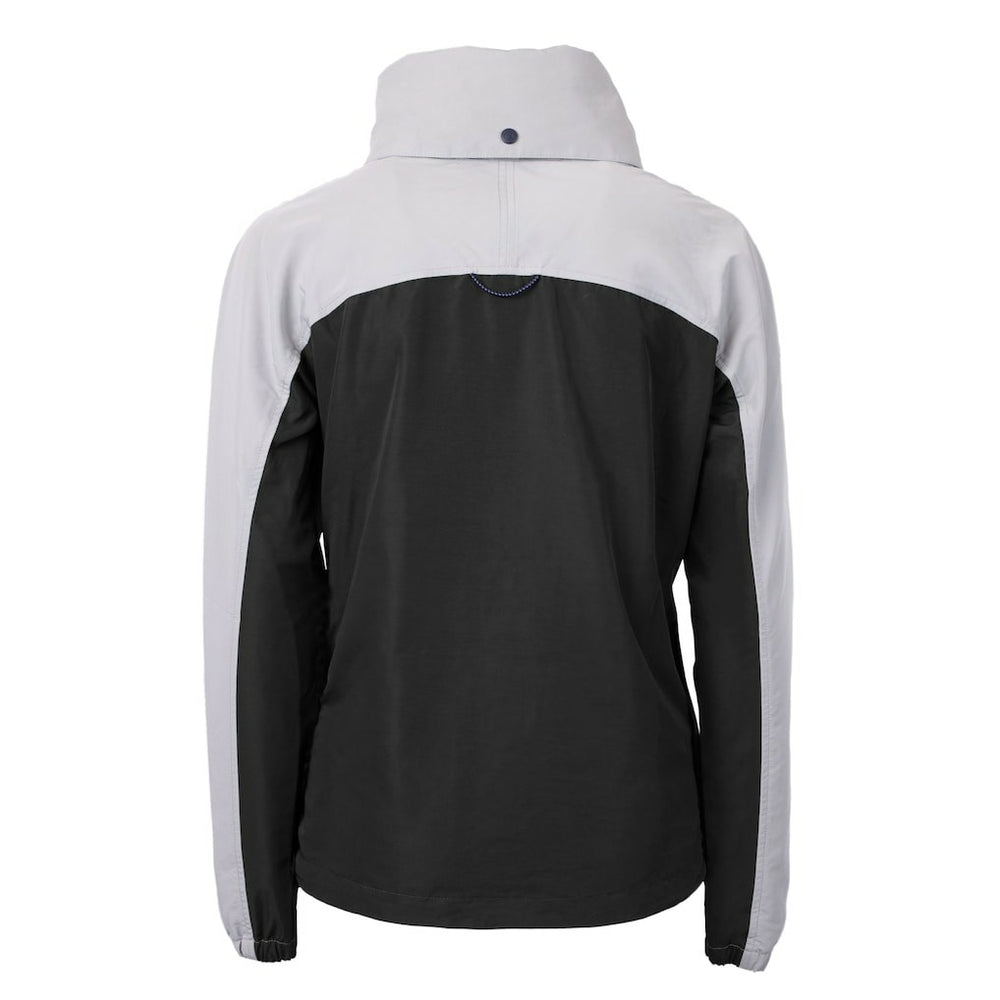 Baltimore Ravens Cutter & Buck Women's Charter Eco Recycled Half-Zip Hooded Anorak Jacket Black