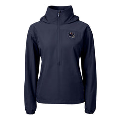 Chicago Bears Cutter & Buck Women's Charter Eco Recycled Half-Zip Hooded Anorak Jacket Navy