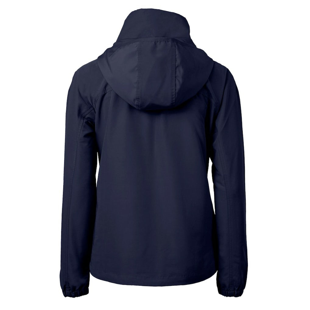 Chicago Bears Cutter & Buck Women's Charter Eco Recycled Half-Zip Hooded Anorak Jacket Navy