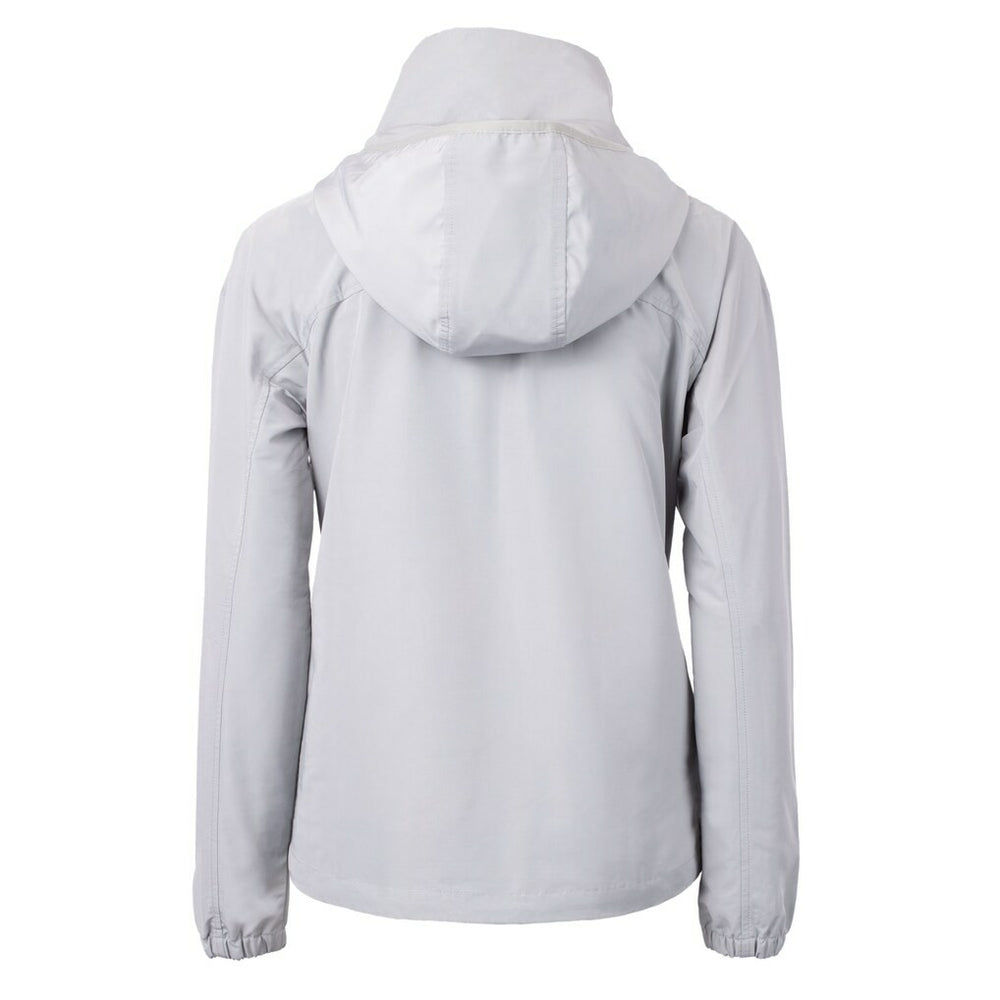 Green Bay Packers Cutter & Buck Women's Charter Eco Recycled Half-Zip Hooded Anorak Jacket Gray