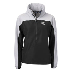 Miami Dolphins Cutter & Buck Women's Charter Eco Recycled Half-Zip Hooded Anorak Jacket Black