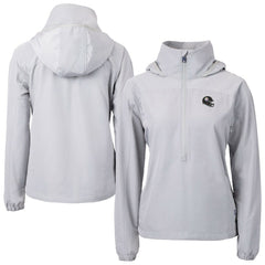 Pittsburgh Steelers Cutter & Buck Women's Charter Eco Recycled Half-Zip Hooded Anorak Jacket Gray