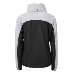 Detroit Lions Cutter & Buck Women's Charter Eco Recycled Half-Zip Hooded Anorak Jacket Black