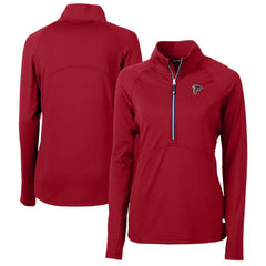Atlanta Falcons Cutter & Buck Women's Adapt Eco Knit Stretch Recycled Raglan Half-Zip Top Red