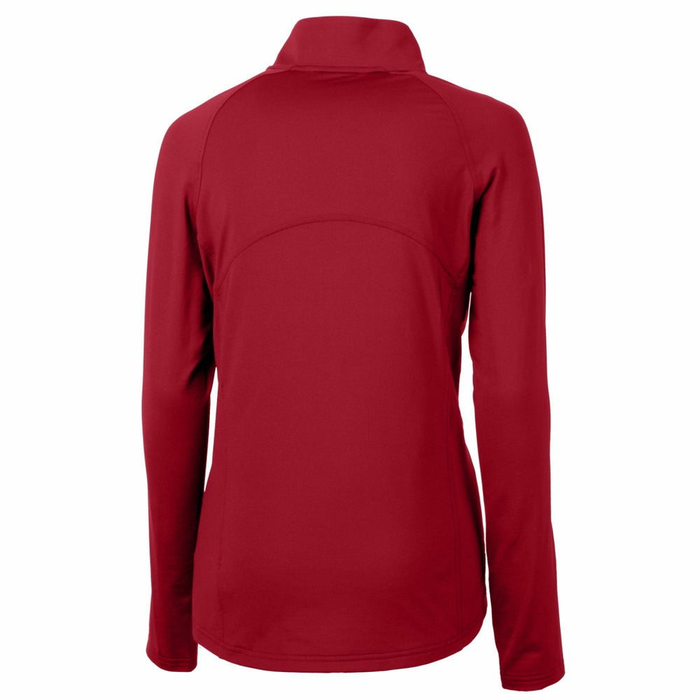Tampa Bay Buccaneers Cutter & Buck Women's Historical Adapt Eco Knit Stretch Recycled Raglan Half-Zip Top Red
