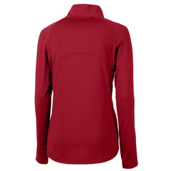 San Francisco 49ers Cutter & Buck Women's Adapt Eco Knit Stretch Recycled Raglan Half-Zip Top Red