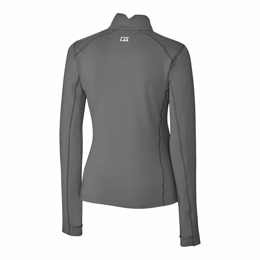 San Francisco 49ers Cutter & Buck Women's Traverse Stretch Quarter-Zip Pullover Top Gray