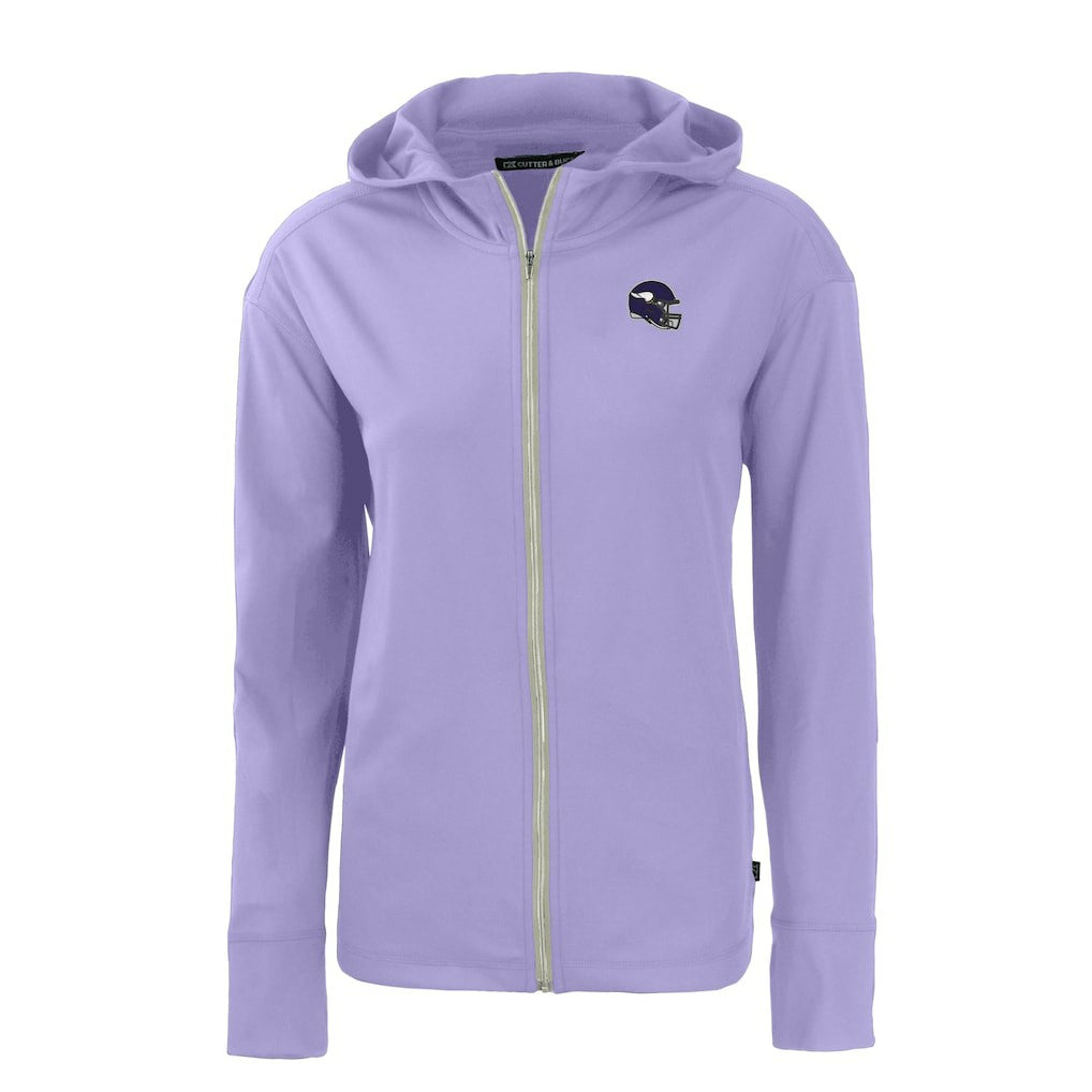 Minnesota Vikings Cutter & Buck Women's Daybreak Eco Recycled Full-Zip Hoodie Jacket Purple
