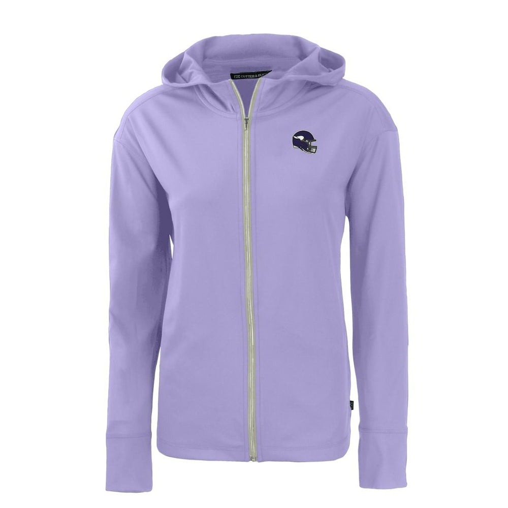 Minnesota Vikings Cutter & Buck Women's Daybreak Eco Recycled Full-Zip Hoodie Jacket Purple
