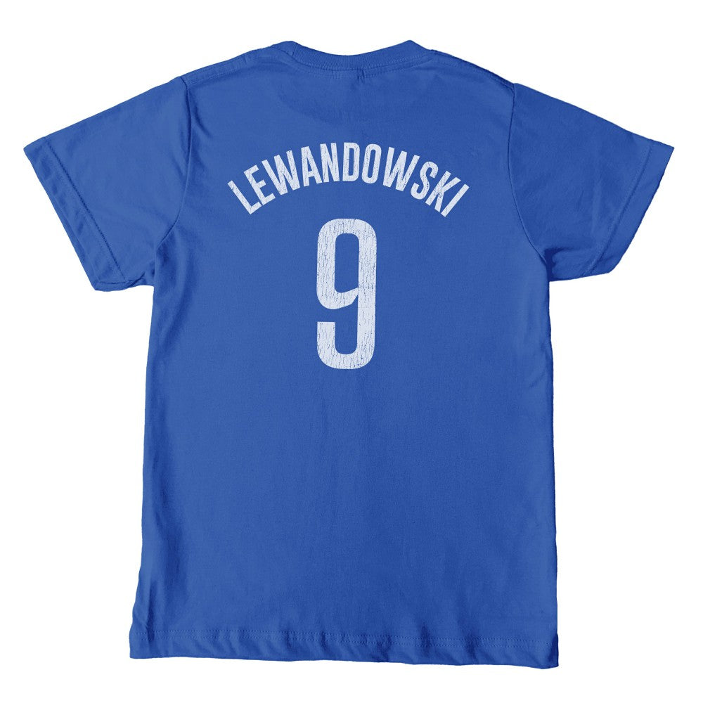 Robert Lewandowski Barcelona 1863FC Youth Player T-Shirt Blue