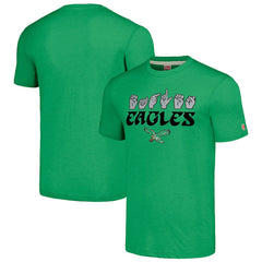 Philadelphia Eagles Homage Unisex The NFL ASL Collection by Love Sign American Sign Language T-Shirt Green