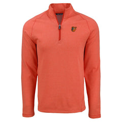 Baltimore Orioles Cutter & Buck Peshastin Eco Fleece Recycled Raglan Quarter-Zip Top - Heather Orange Tops