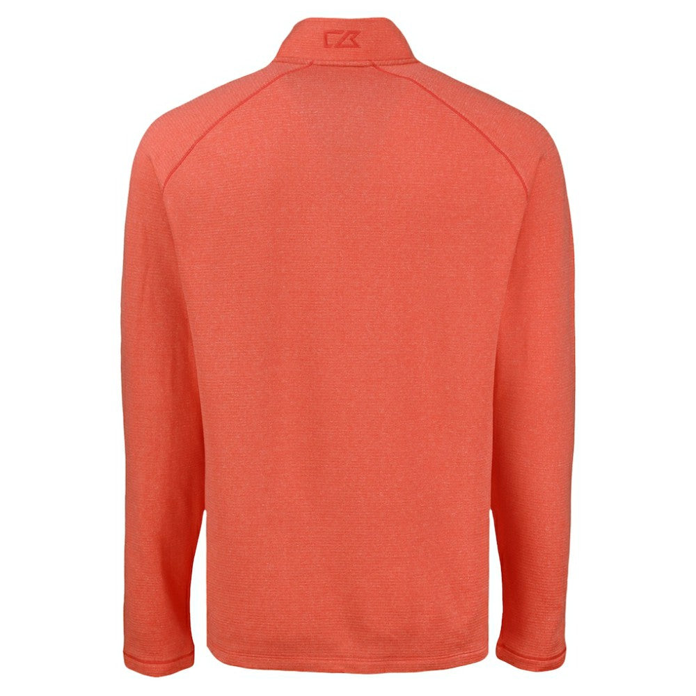 Baltimore Orioles Cutter & Buck Peshastin Eco Fleece Recycled Raglan Quarter-Zip Top - Heather Orange Tops