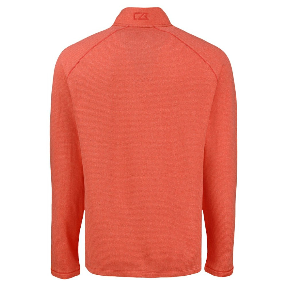 Detroit Tigers Cutter & Buck Peshastin Eco Fleece Recycled Raglan Quarter-Zip Top - Heather Orange Tops