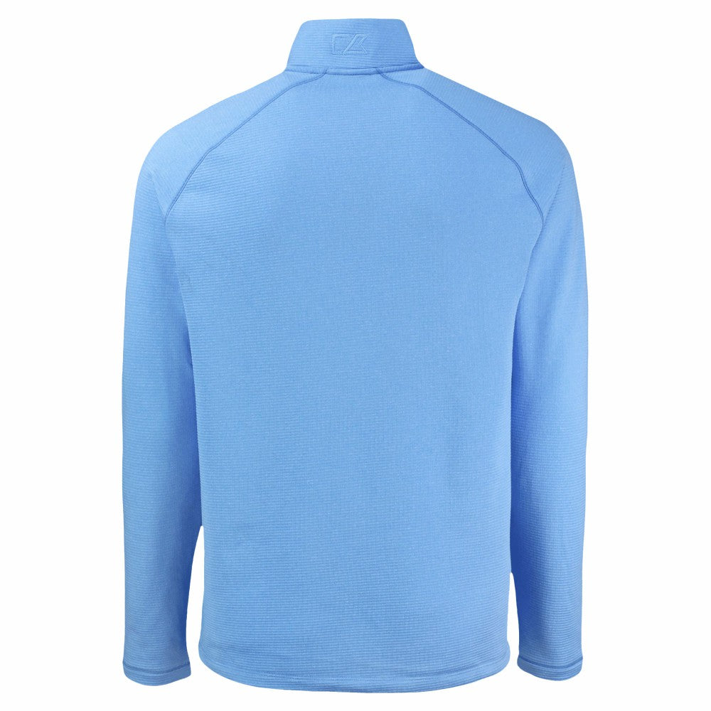Kansas City Royals Cutter & Buck Peshastin Eco Fleece Recycled Raglan Quarter-Zip Top - Heather Light Blue Tops