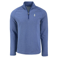 Chicago Cubs Cutter & Buck Peshastin Eco Fleece Recycled Raglan Quarter-Zip Top - Heather Royal Tops