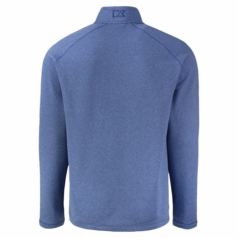 Los Angeles Dodgers Cutter & Buck Peshastin Eco Fleece Recycled Raglan Quarter-Zip Top - Heather Royal Tops