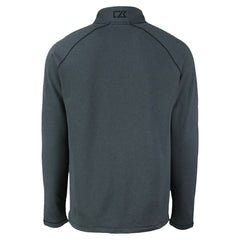 Los Angeles Dodgers Cutter & Buck Peshastin Eco Fleece Recycled Raglan Quarter-Zip Top - Heather Black Tops