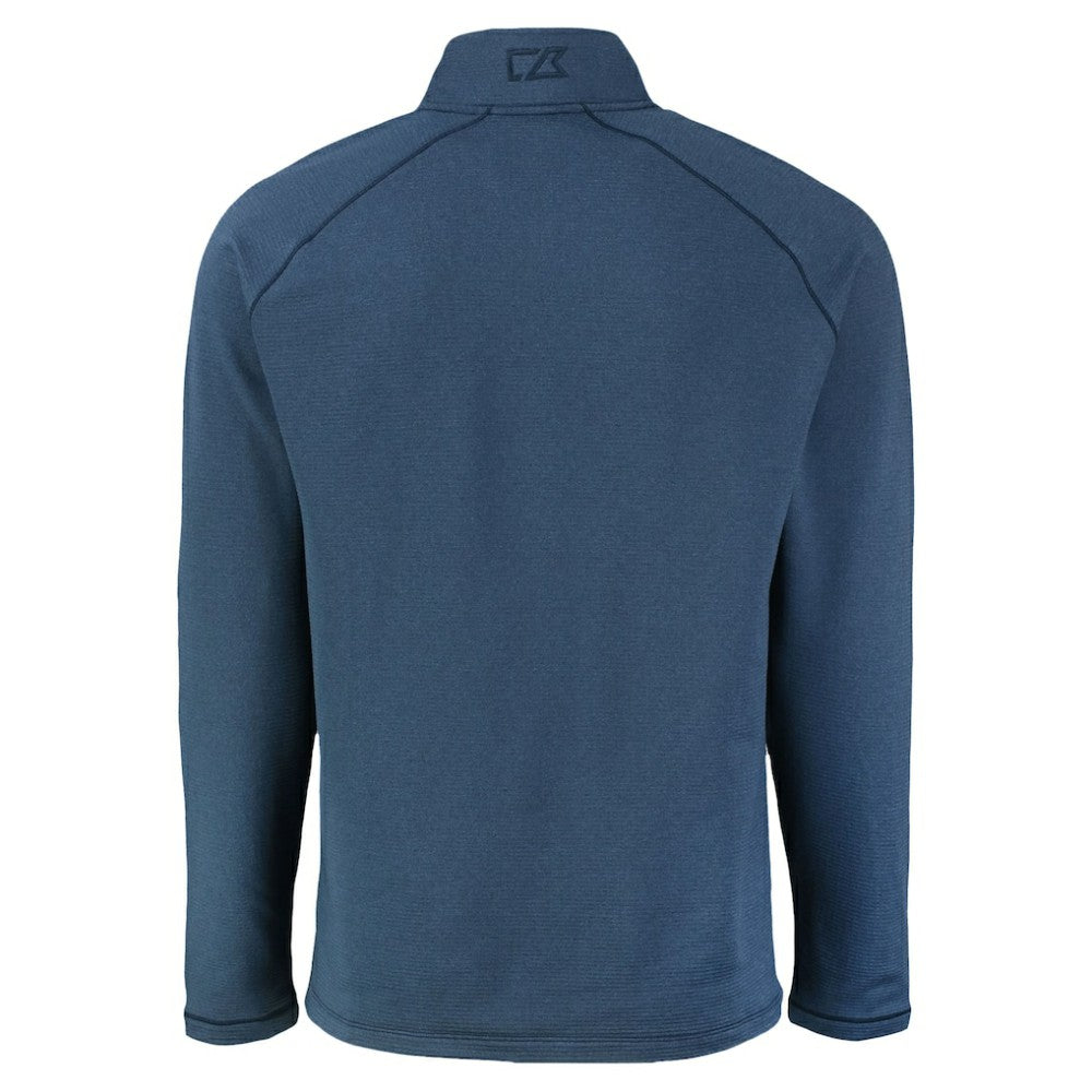 Los Angeles Dodgers Cutter & Buck Peshastin Eco Fleece Recycled Raglan Quarter-Zip Top - Heather Navy Tops