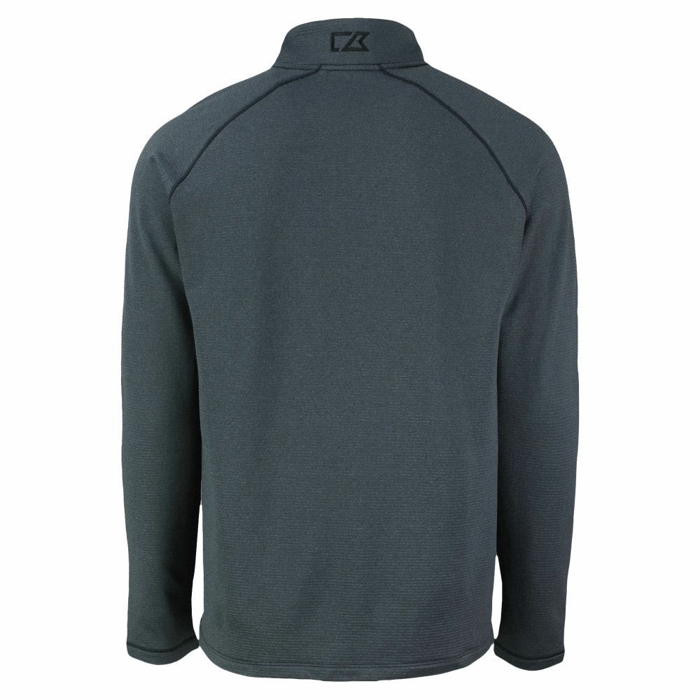 New York Mets Cutter & Buck Peshastin Eco Fleece Recycled Raglan Quarter-Zip Top - Heather Black Tops