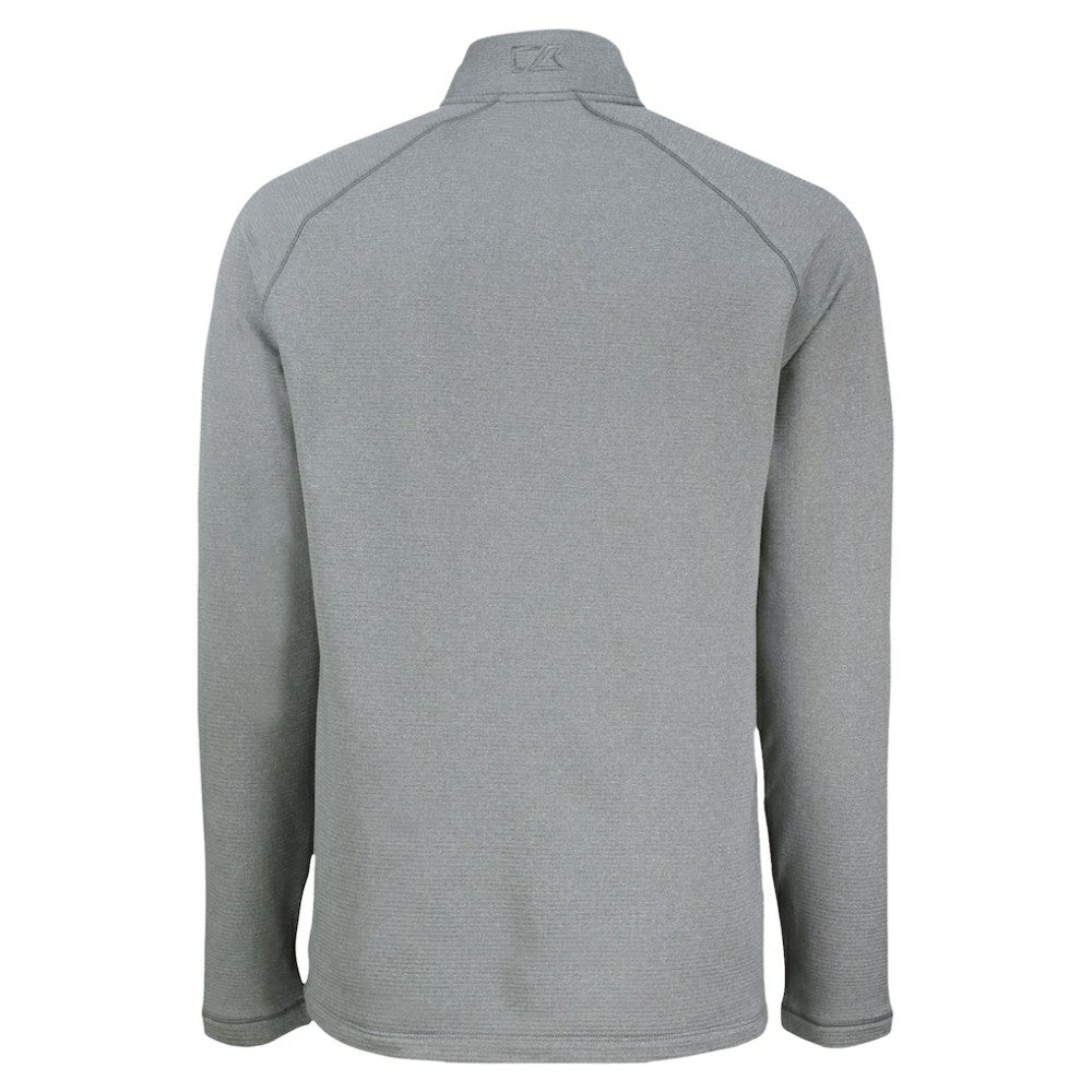 Philadelphia Phillies Cutter & Buck Peshastin Eco Fleece Recycled Raglan Quarter-Zip Top - Heather Gray Tops