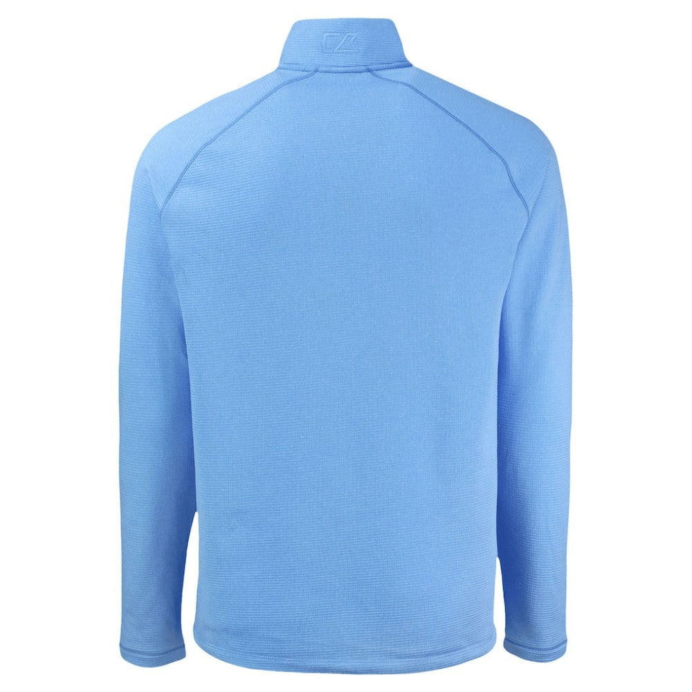 Philadelphia Phillies Cutter & Buck Peshastin Eco Fleece Recycled Raglan Quarter-Zip Top - Heather Light Blue Tops